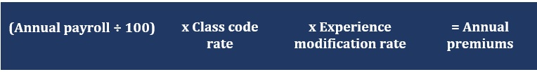 Formula for how workers comp is calculated